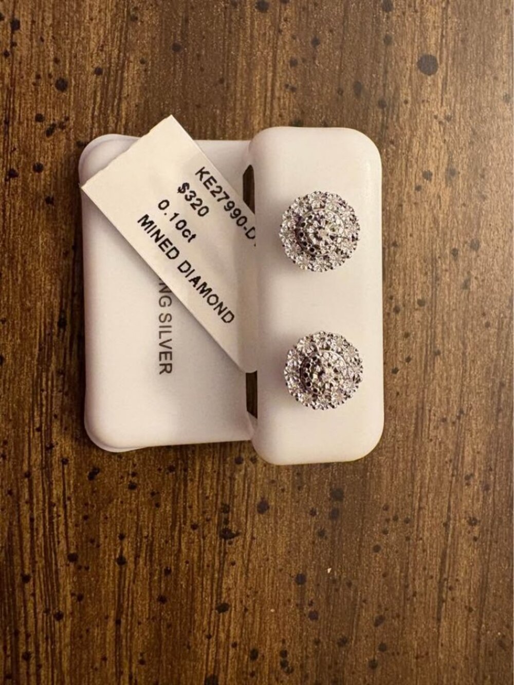 0.10ct Mined Diamond Sterling Silver Stud Earrings
